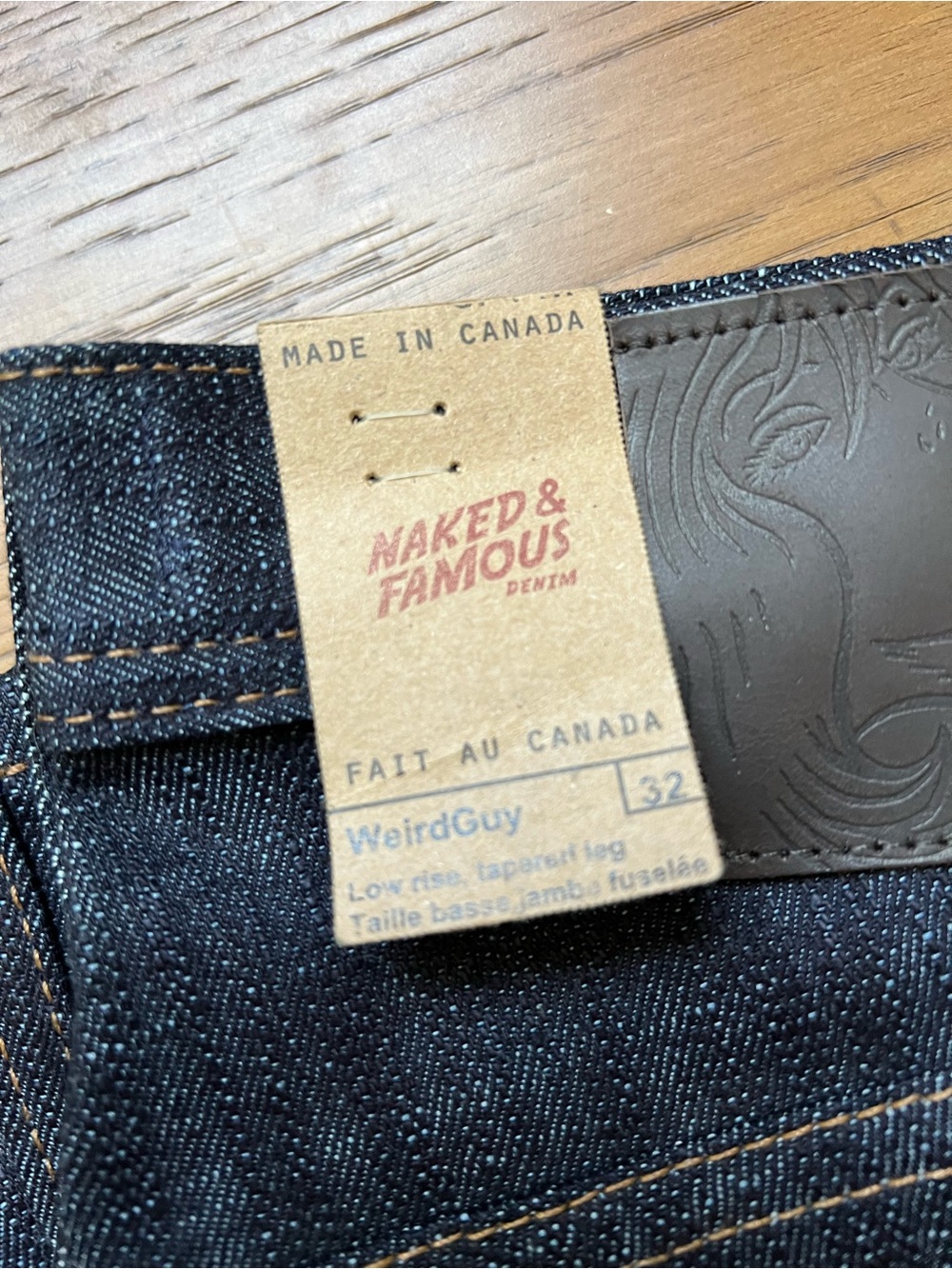 Naked and Famous Slub Stretch Selvedge Jeans Dark Indigo Weird Guy 32 019643 - Picture 6 of 13
